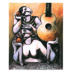 Romance With Guitar by Yuroz serigraph on canvas