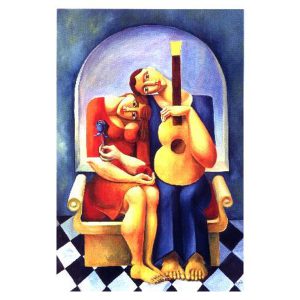 Together in Time by Yuroz serigraph on canvas