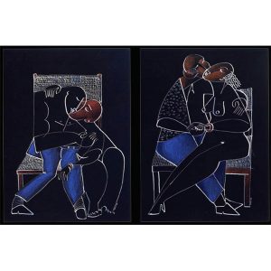 Wicker Kiss Suite by Yuroz serigraph on paper