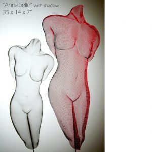 Annabelle Shadow Sculpture by Randy Cooper wire sculpture