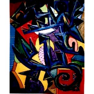 Blue Angel, original acrylic by Lentz original acrylic