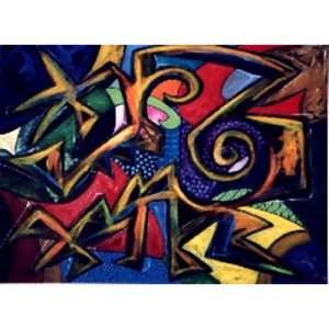 Crescent Moon, original acrylic by Lentz original acrylic