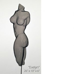 Evelyn Shadow Sculpture by Randy Cooper wire sculpture