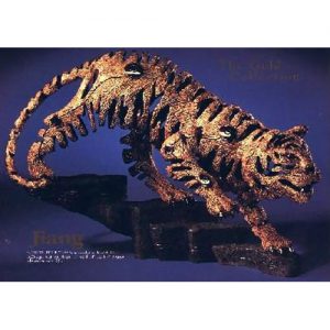 Golden Tiger by Jiang Tiefeng bronze sculpture