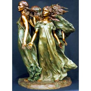 Daughters of Odessa, 47 inches tall by Frederick Hart bronze sculpture
