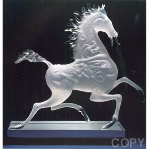 Black Horse, in acrylic by Jiang Tiefeng acrylic sculpture