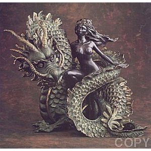 Dragon Bride bronze sculpture by Jiang Tiefeng