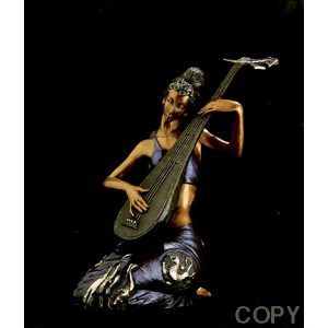 Pipa Melody by Jiang Tiefeng bronze sculpture