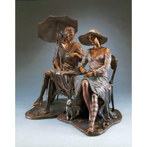 Cafe Carnivale Gabrielle (2 piece) by Isaac Maimon bronze sculpture