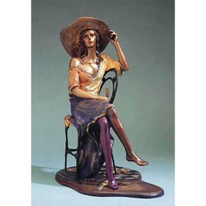 Coquette by Isaac Maimon bronze sculpture
