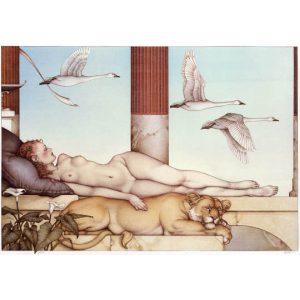 Going Nowhere (2001) by Michael Parkes stone lithograph