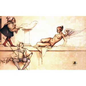 The Sculptor(2003) by Michael Parkes stone lithograph