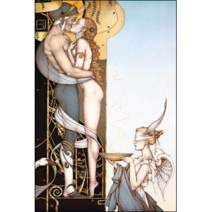 The Secret (2002) by Michael Parkes stone lithograph
