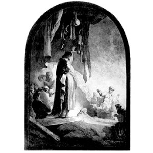 The Raising of Lazarus: The Larger Plate by Rembrandt etching