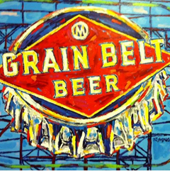 Grain Belt Beer Painting on Canvas 38 X 48"-0