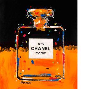 Chanel Bottle-Orange, Artist Embellished-0