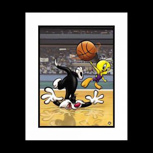 Sylvester and Tweety Basketball by Warner Brothers giclee on paper