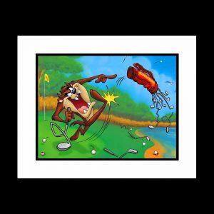 Terrible Taz Golf by Warner Brothers giclee on paper